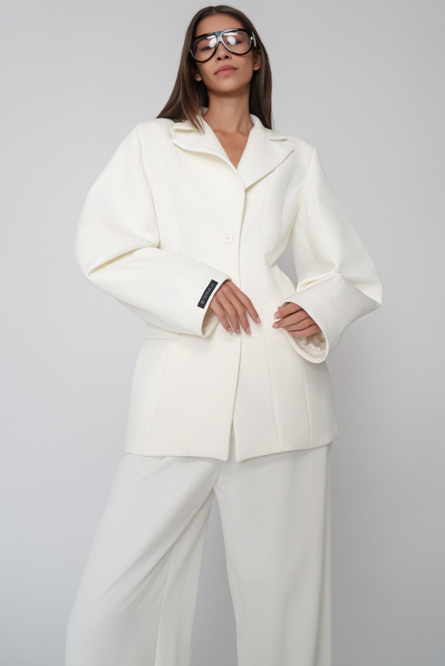 Bordeaux Blazer White