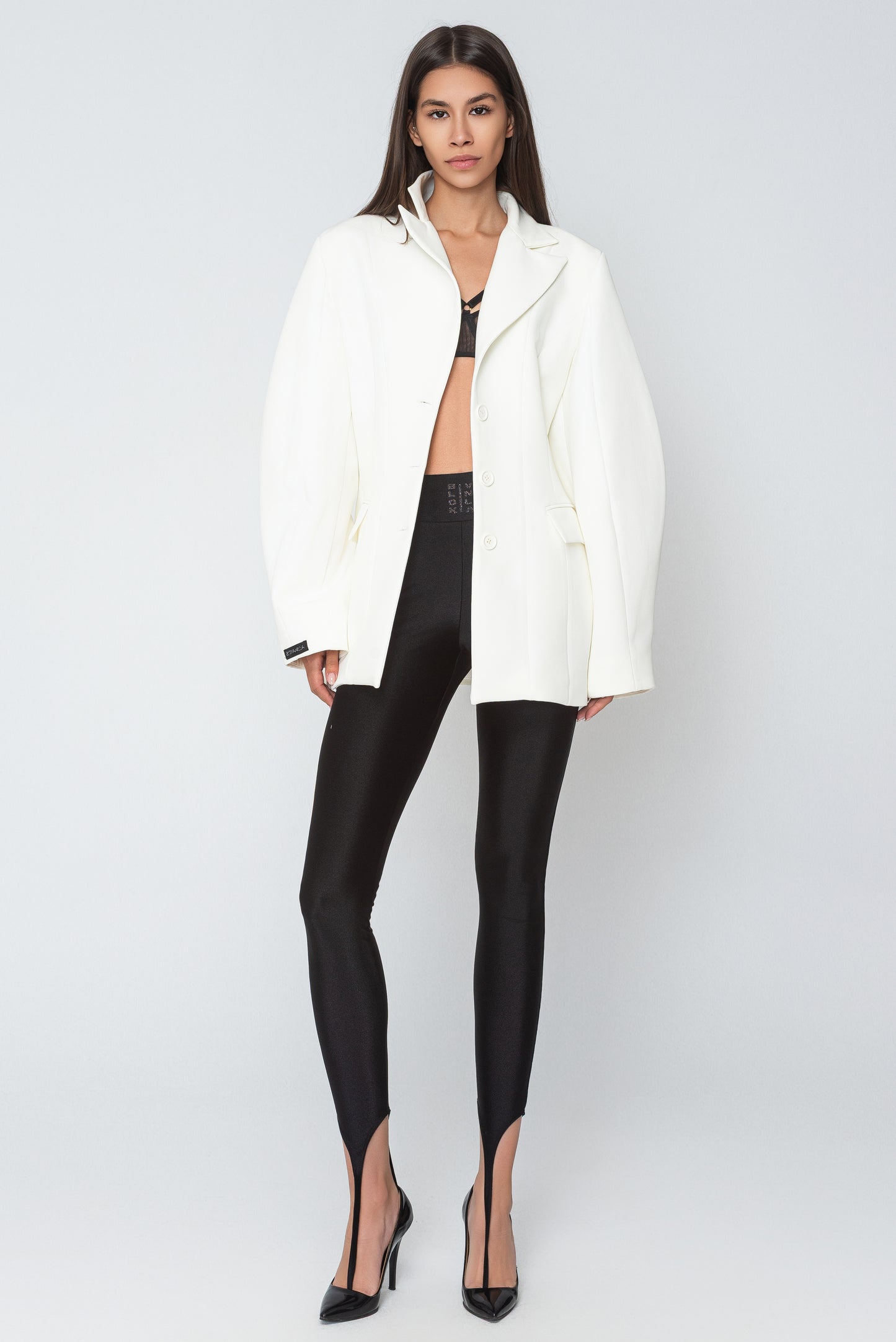 Bordeaux Blazer White