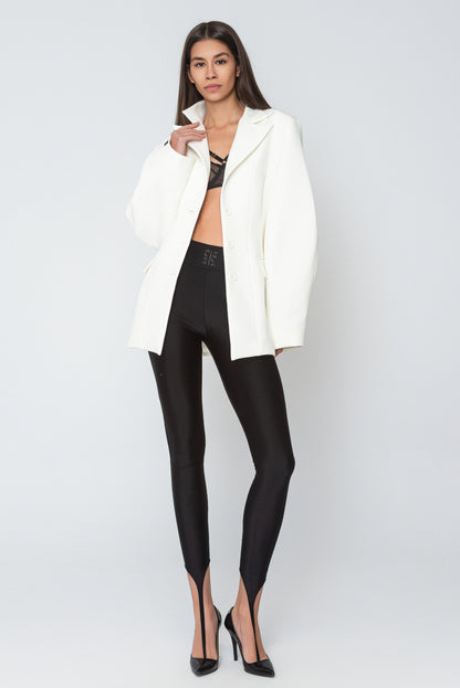 Bordeaux Blazer White