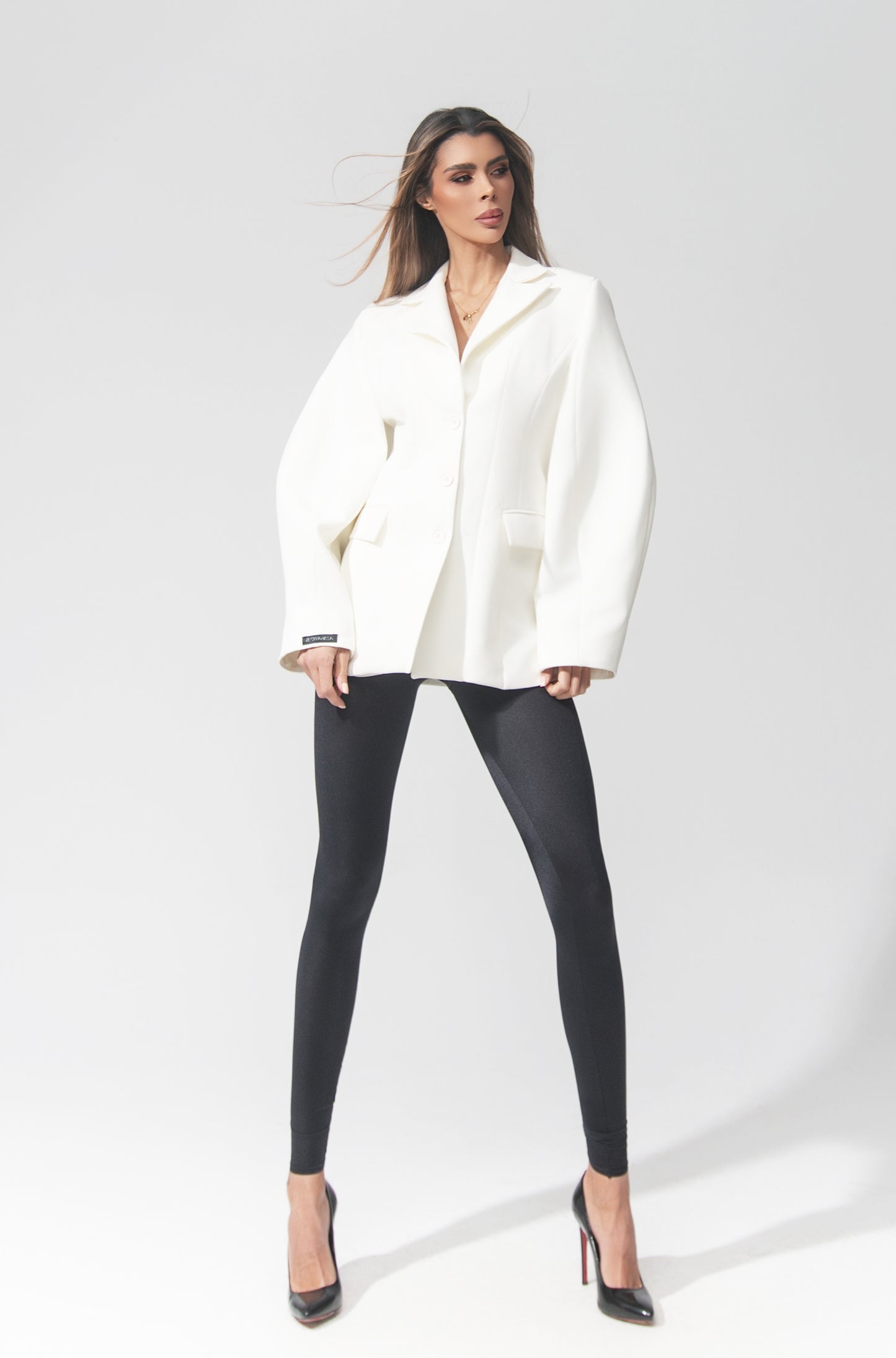 Bordeaux Blazer White