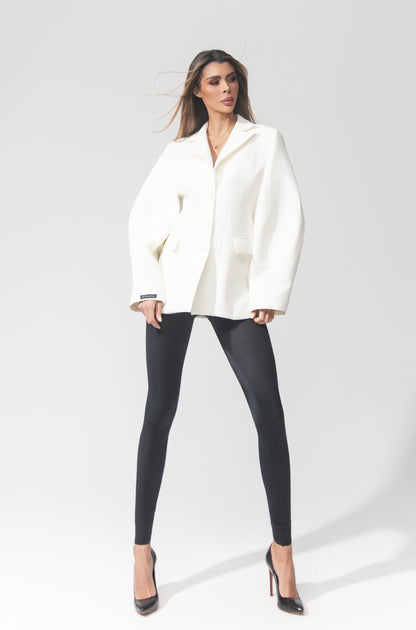 Bordeaux Blazer White