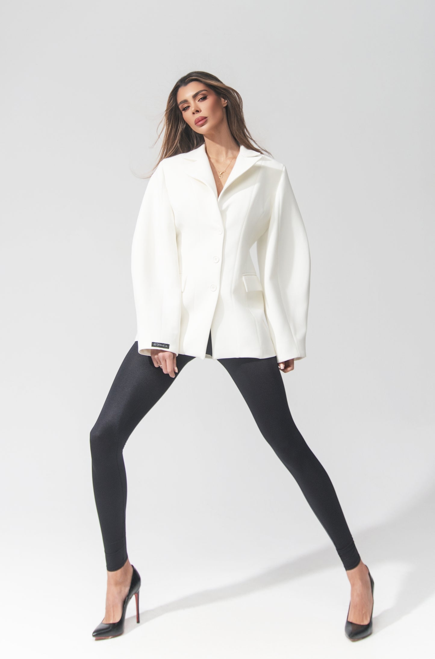 Bordeaux Blazer White