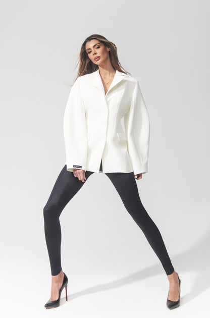 Bordeaux Blazer White